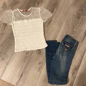 bundle set blouse jeans hudson teen girl kids